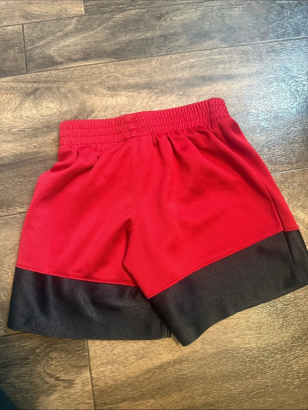 Jordan Kids Red and Black Logo Athletic Shorts